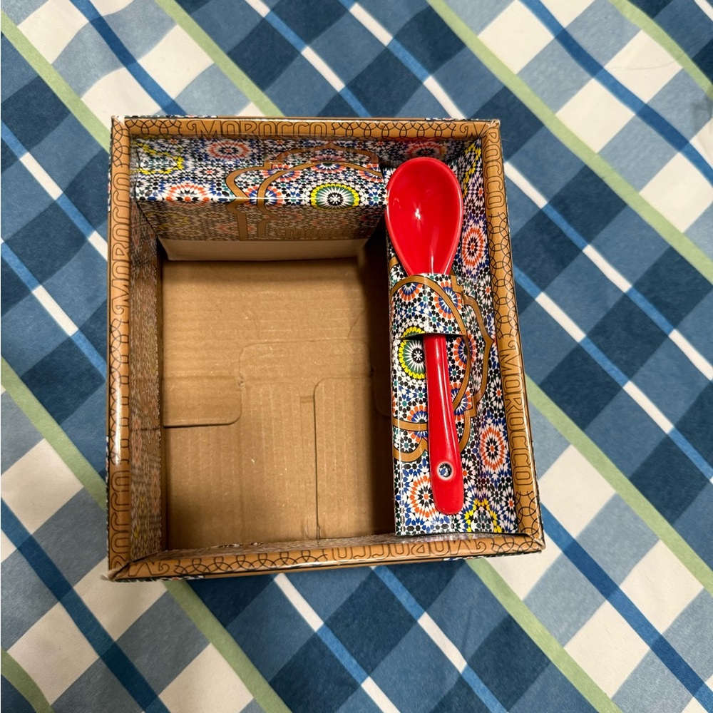 ✨ Moroccan Mosaic Mug & Spoon Set – Souvenir from Morocco 🇲🇦